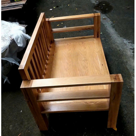 ChunKy Oak : Ghế Sofa Đôi Gỗ Sồi Kèm Nệm